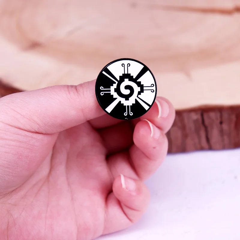 Hunab Ku Mayan God Enamel Pin Ancient Maya Symbol Badge Brooch