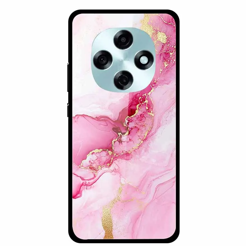 حافظة من الزجاج المقسى لهاتف OPPO A6 A5i pro غطاء ممتص للصدمات Funda لهاتف OPPO A6i A5 لون رخامي هدية جراب هاتف غطاء حماية خلفي صلب #5