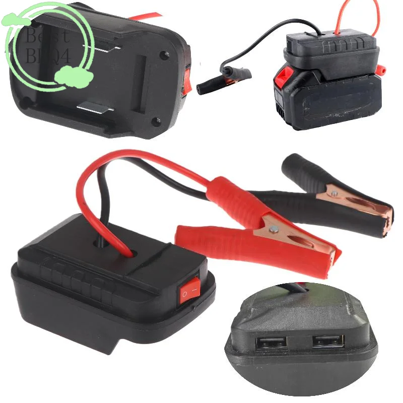 (BBQ4)1Pc Emergency Start-up Lighting Car Battery Starting Booster For 21V Battery Car Igniter Starter Adapter With/No Dual USB