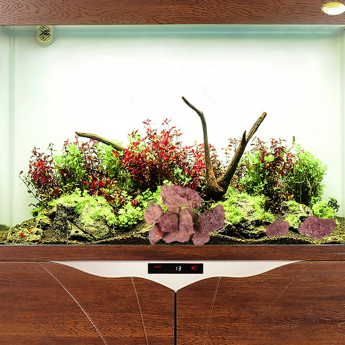 

500G Volcanic Filter Filter Fish Tank Rocks Bio Lava Stones Rockeries Decoration Aquarium Soil Water Clear