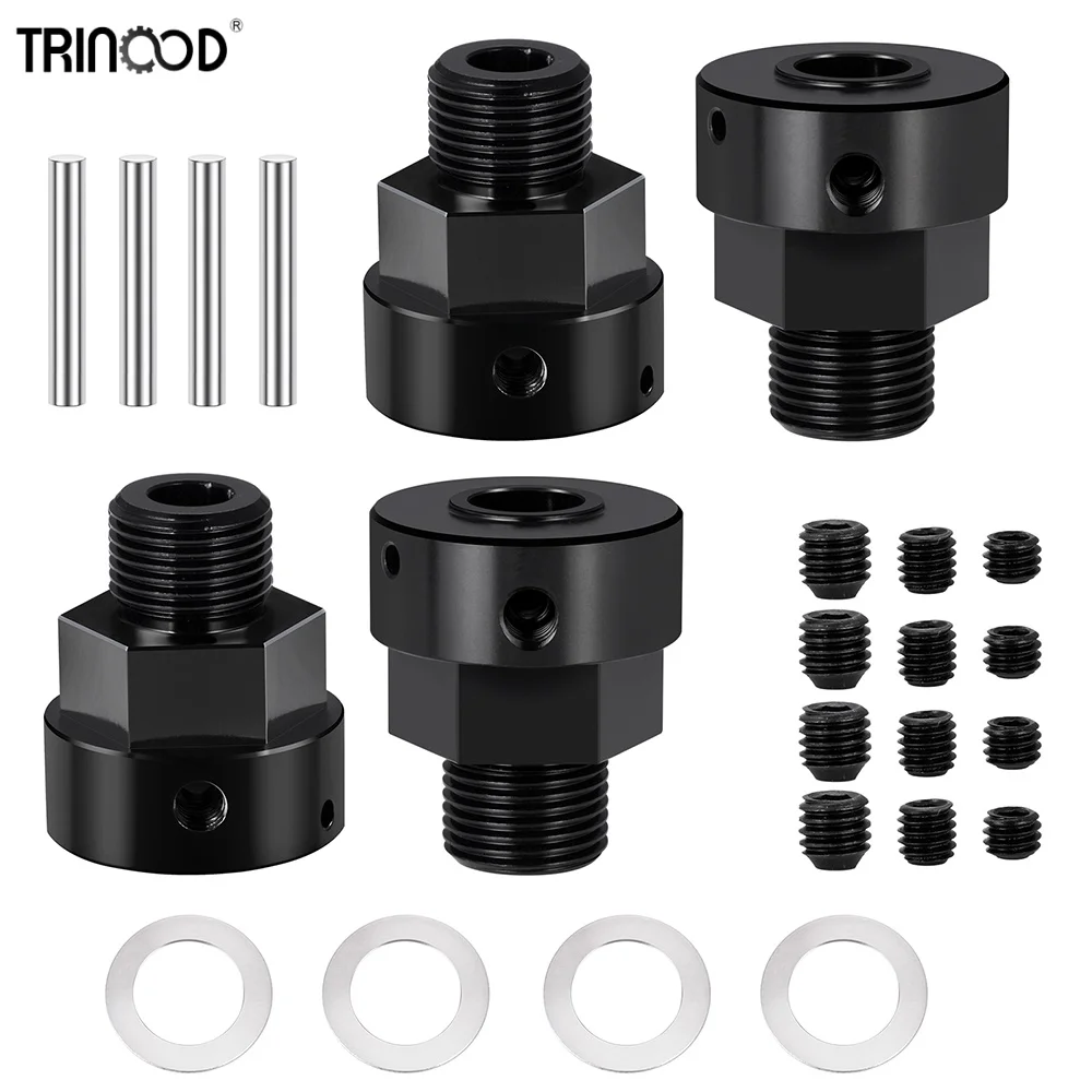TRINOOD Aluminum 10mm Extended Wheel Hex Hub Adapter Widened Combiner kit For 1/8 ARRMA Typhon 6S RC Off‑Road Car Upgrade Parts