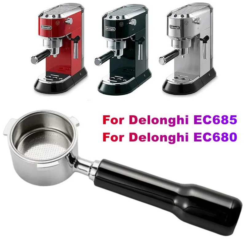 

Bottomless Portafilter For Delonghi EC685 EC680 Coffee Maker Aluminum Alloy 51MM Filter For Delonghi Coffee Machine Barista Tool