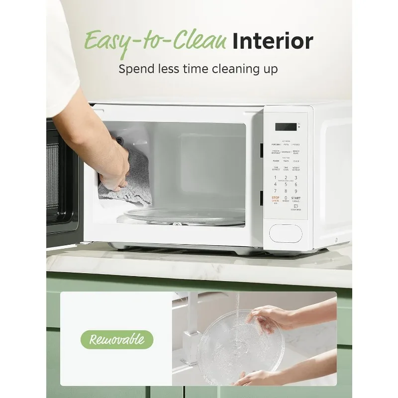 

CMO-C20M1WH Retro Microwave With 11 Power Levels, Fast Multi-stage Cooking, Turntable Reset Function Kitchen Timer, Speed