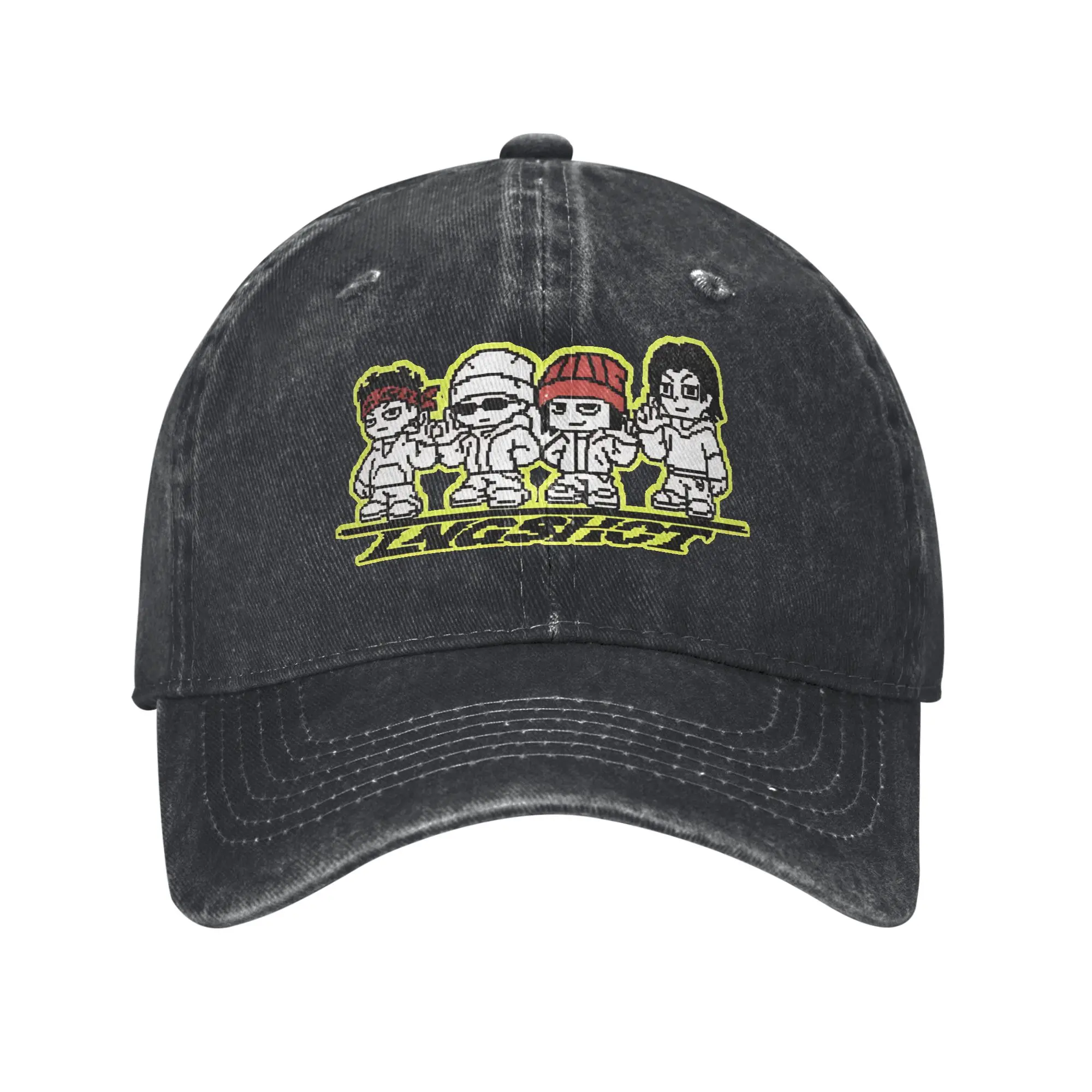 Unisex Lngshot Game Jay Park Printed Hats Vintage Distressed Denim Washed  Baseball Cap Adjustable
