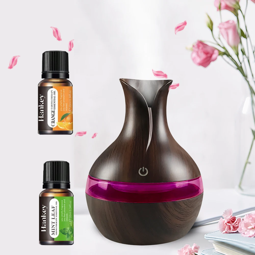 

Diffuser For Home Mini Humidifier Diffuser for Travel Bedroom Desk 300ml USB 2 Oils