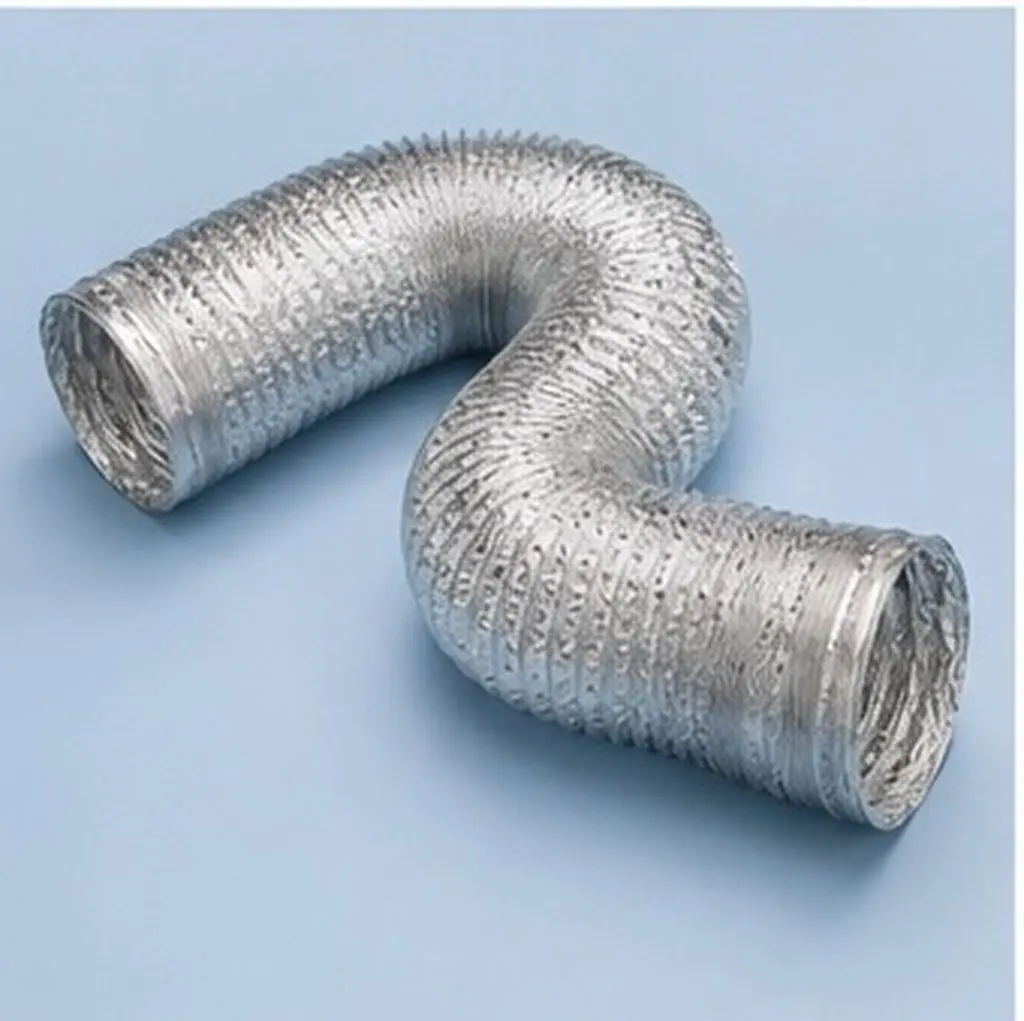 1.5m Flame Retardant Aluminum Foil Duct Hose Non Insulated Flexible Ventilation Hose for Hvac Dryer Exhaust Fan Air Conditioning