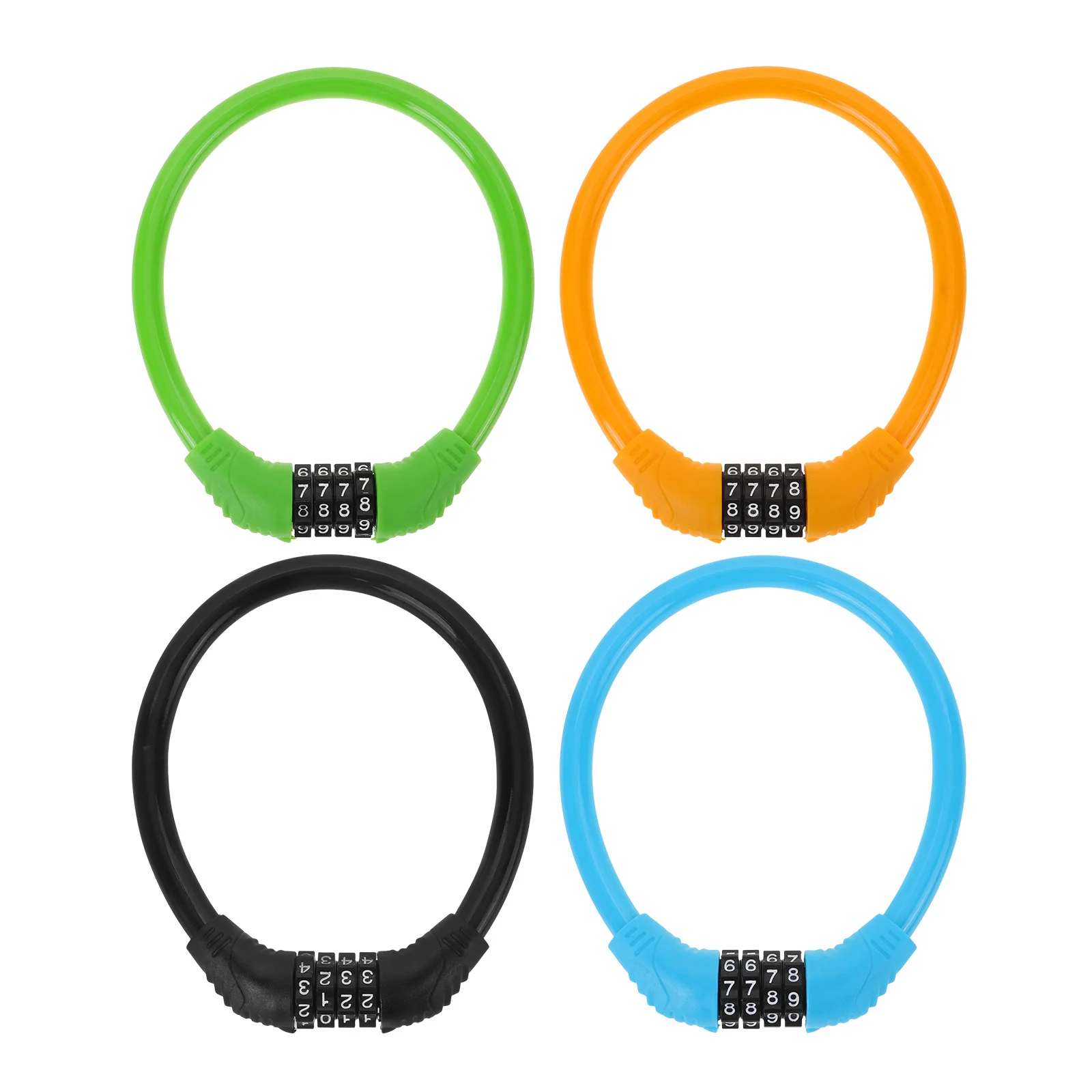 

4pcs Bicycle Chain Lock Anti-Theft Bike Security Sturdy Professional Cycling Lock With Keys Waterproof For Mountain Bike