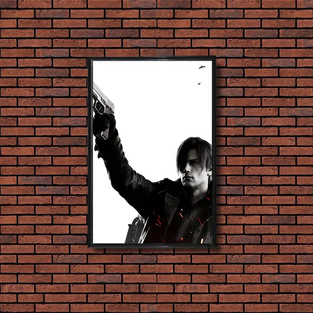 cool Leon Kennedy Resident Evil Poster HD Art Wall Waterproof Home Living Room Bedroom Bar Aesthetic Decoration