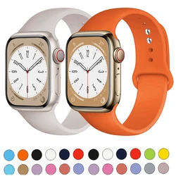 Sport Silicone Strap For Apple Watch Bands 40mm 44mm 45mm 49mm 41mm 38mm 42mm Bracelet iwatch Series se 9 5 4 6 7 8 Ultra 2 Band