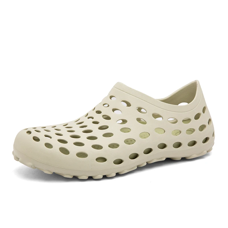 Slip-On Sandals for Men 2026 New Model Non-Slip Wear-Resistant Full-Cover Hollow-Out Shoes Men's Outdoor Fishing Wading Creek Shoes