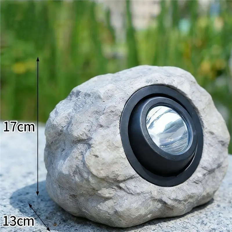 ABGG-Super Bright Decorative Rock Decorativerock Solar Spot Lights-Waterproof LED Landscape Lighting For Yard, For Pathway, Gard