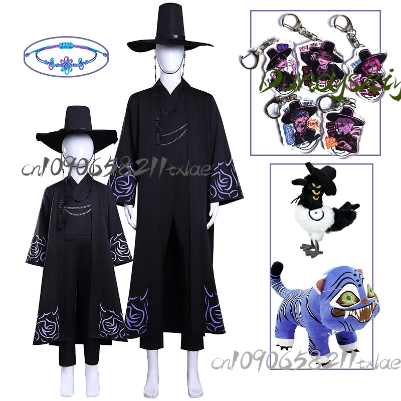 

Huntrix KPop Demon Hunters Sajaboys Devil Boys Men Cosplay Costumes Accession High Quality Idol Stage Plush Fans Gifts Halloween