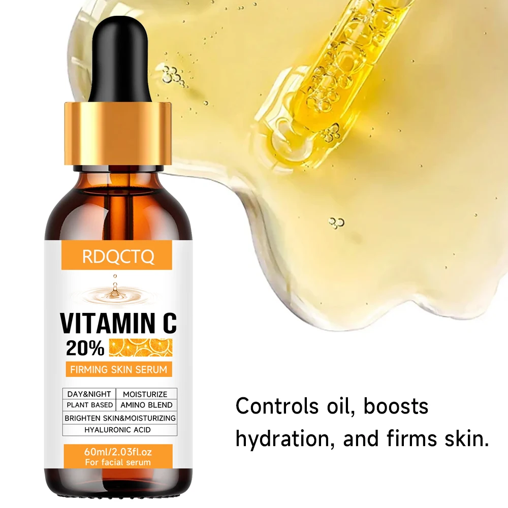 خلاصة فيتامين C لشد البشرة: تركيبة للترطيب النهاري والليلي والحمض الأمينية النباتية للبشرة المشعة #5