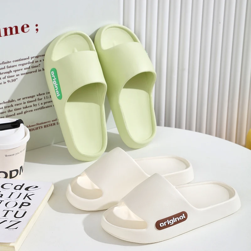 Fashion Summer Eva Slippers Summer Women Thick Soles Non-slip Home Indoor Outdoor Couple Slippers Bath Flip Flops