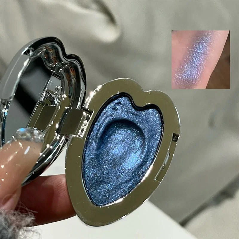 Camaleão fumado verde sombra metálica perolada glitter sombra de olho placa diamante iluminando destaque maquiagem dos olhos cosméticos