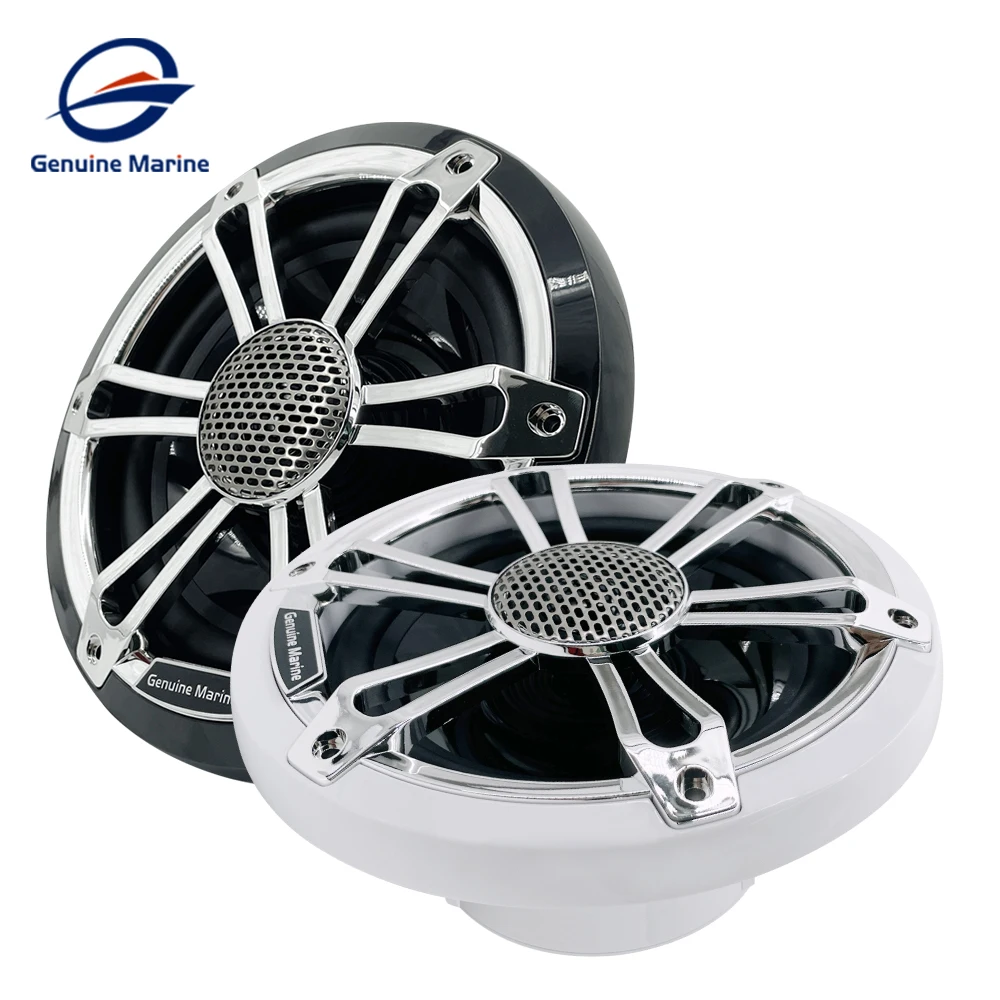 1 Pair Genuine Marine Moisture-proof Waterproof Tweeter Speakers Modified Speakers RV Boats Yachts Motorboat Accessories Chrome