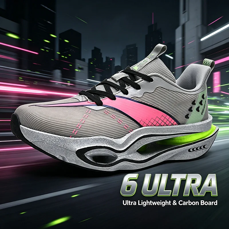 Chaussures de course pour hommes, spécialisées marathon, respirantes, légères, avec plaque en carbone, baskets athlétiques tendance pour femmes, tennis