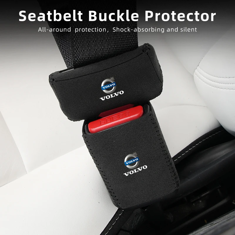 Car Seat Belt Buckle Protective Sleeve For Volvo XC90 XC60 C30 T6 S60 C70 XC40 V40 XC70 V70 V60 V50 S80 S40 AWD V90 S90