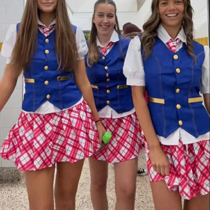 2026 Princess Charm School Costume for Women Anime Movie Preppy School Uniform Halloween Costume Set