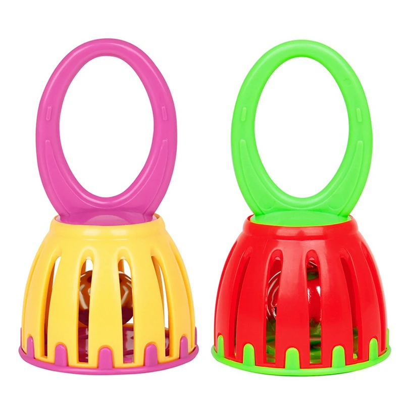 Orff Plastic Cage Bell Hand Bell Children's Early Education Wrist Bell Hand Grasping Bell