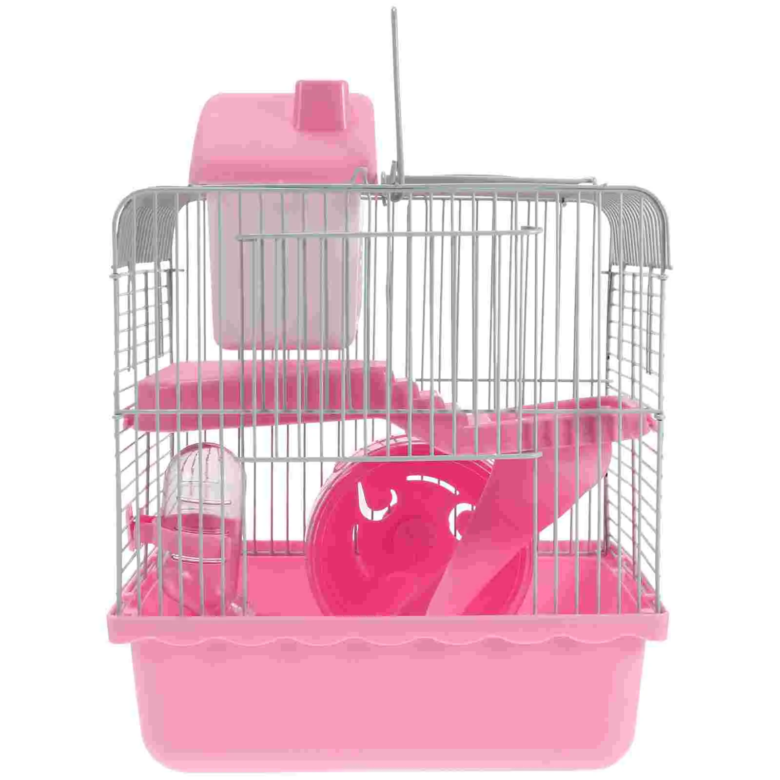 Hamster Water Bottle Cage Guinea Pig Cages Hedgehog House Pink Plastic Small Hut Travel Accessories