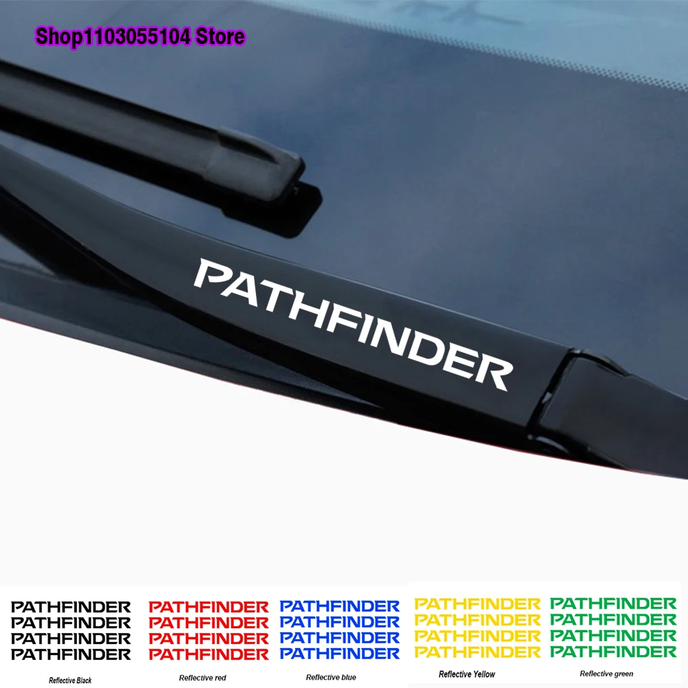 4 шт., наклейки на стеклоочиститель переднего и заднего стекла для Nissan Pathfinder R51 S SV SL, автомобильные аксессуары