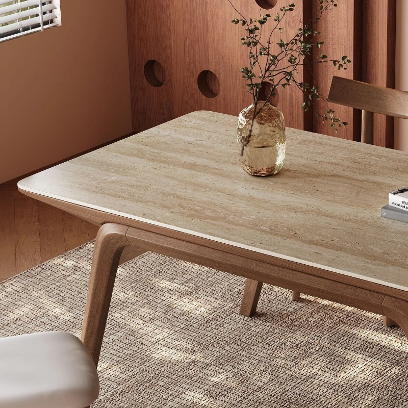 

Medieval style solid wood dining table, household high-end dining table