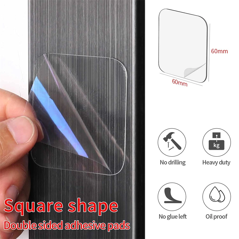 Square Double Sided Tape Super Strong Adhesive Heavy Duty Washable Sticker Pads Removable Waterproof No Trace Mounting Tape