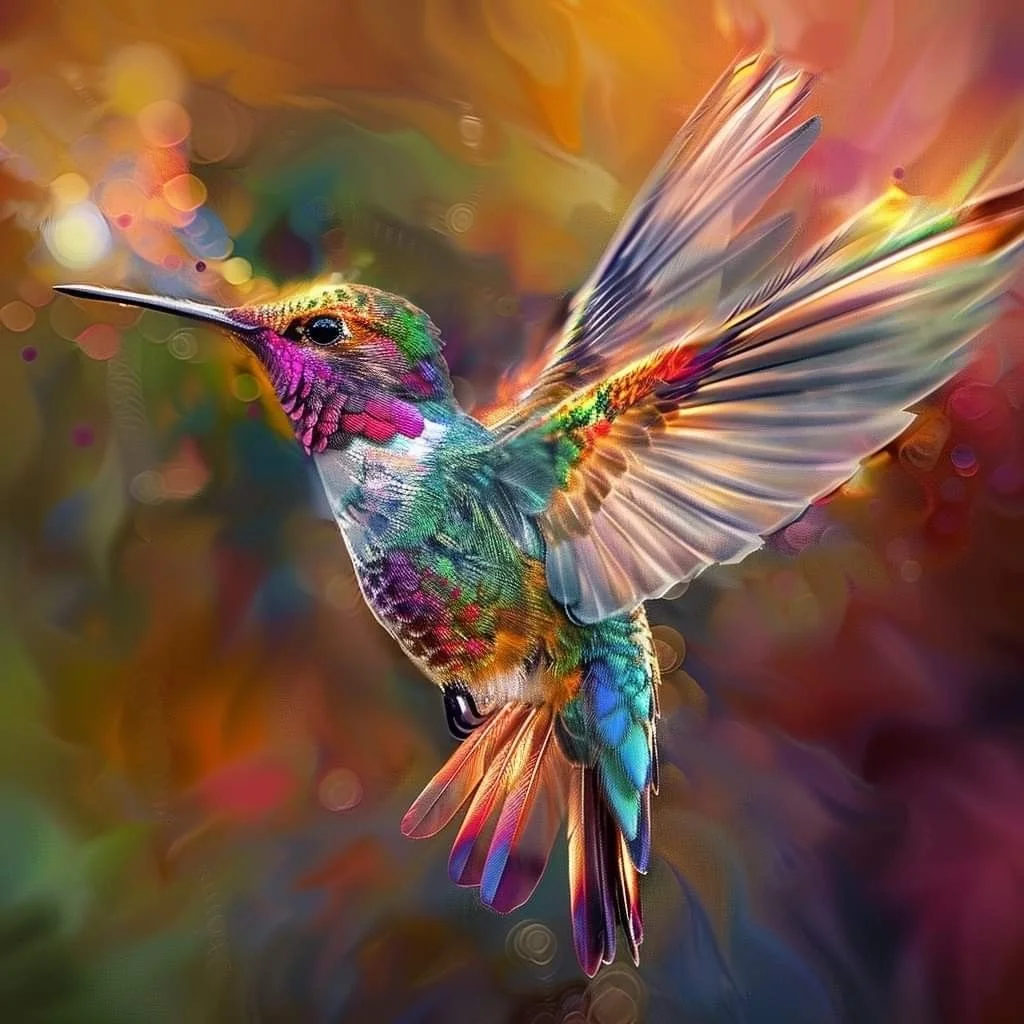 

500PCS/1024 PCS Jigsaw Puzzles Rainbow Hummingbird Relaxing Family Activity Games for Living Room Home Decor Gift