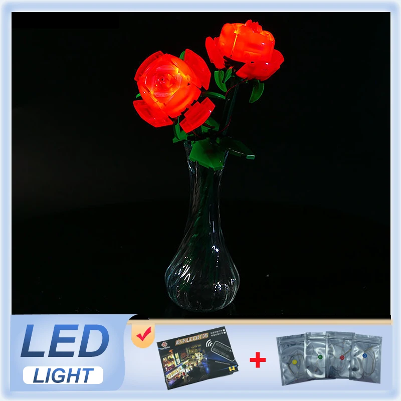 DIY LED Light Kit For LEGO 40460 Roses   (Only LED Light,Without Blocks Model)