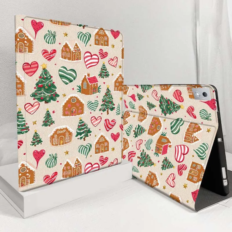 

Cartoon Santa Ribbon Ornament For Lenovo Pad Legion Xiaoxin Tab Y700 K10 M10 P11 3rd Pro GT Plus Gen 5G Tablet Case