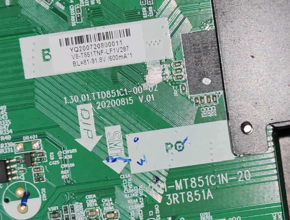 3RT851A1   201-MT851C1N-00/20  Three in one TV motherboard, physical photo, tested, 2 specifications