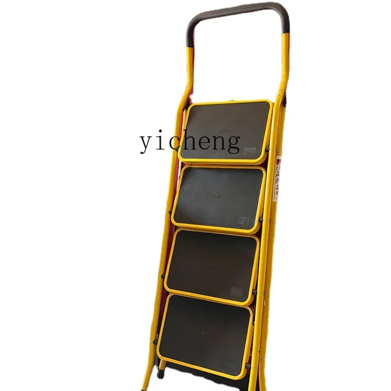 

Zf Ladder Household Folding Telescopic Ladder Indoor Multi-Functional Thickened Aluminum Alloy Five-Step Ladder