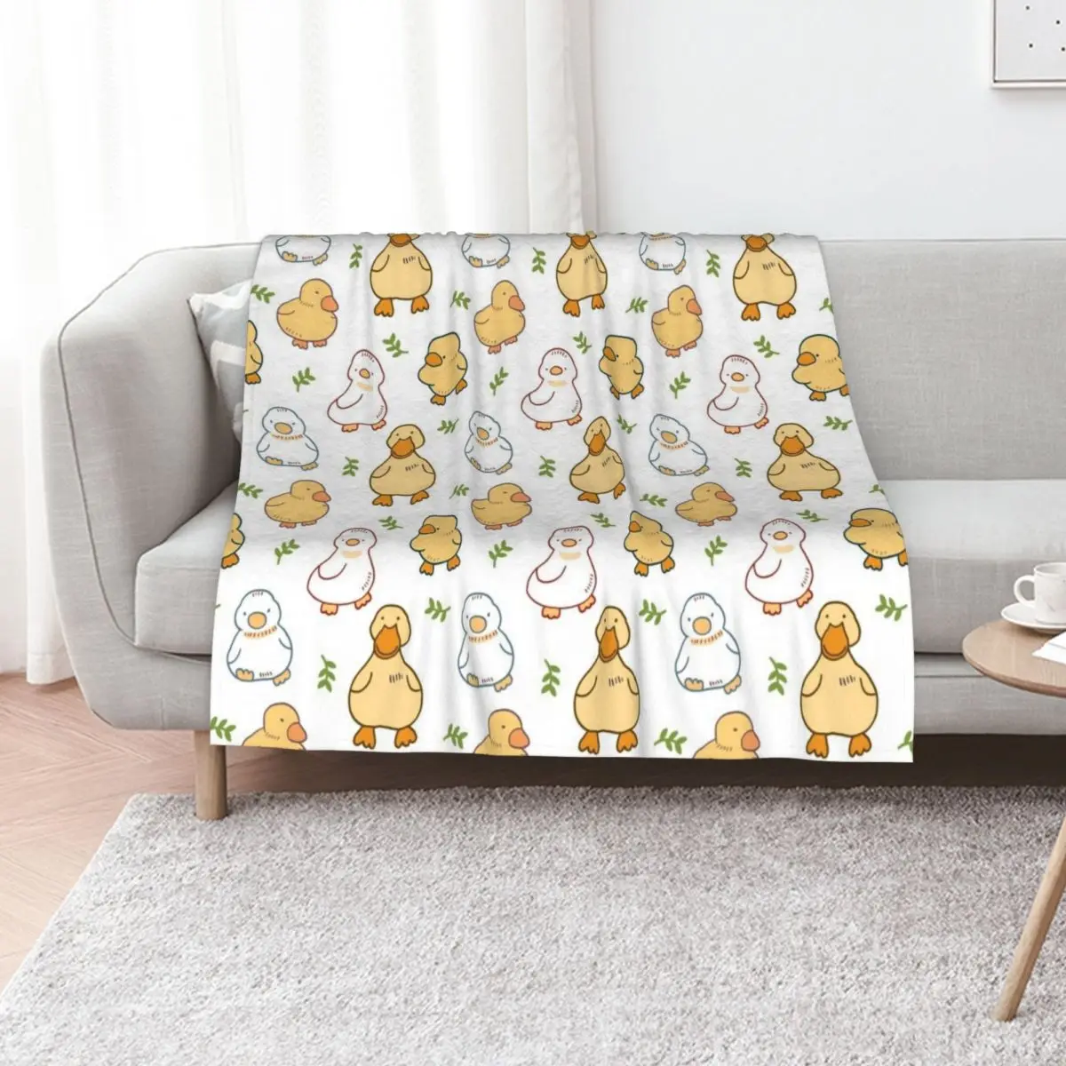 Ducklings Pattern Throw Blanket Bed linens For Sofa Thin Blankets For Sofas Hairy Travel Luxury Designer Blankets