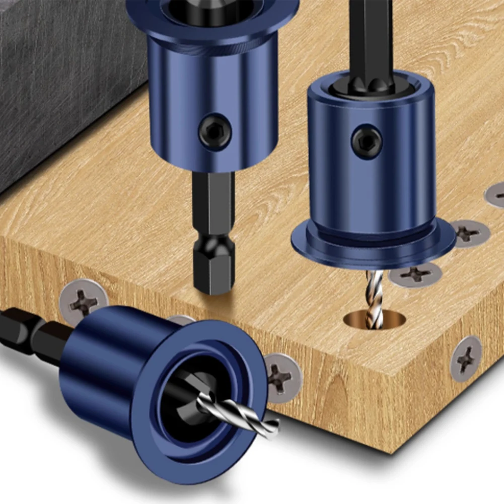 Adjustable Depth Countersink Drill Bit, Quick Release Hex Shank Limit Woodworking Countersunk Drill Bit With Adjustable Depth