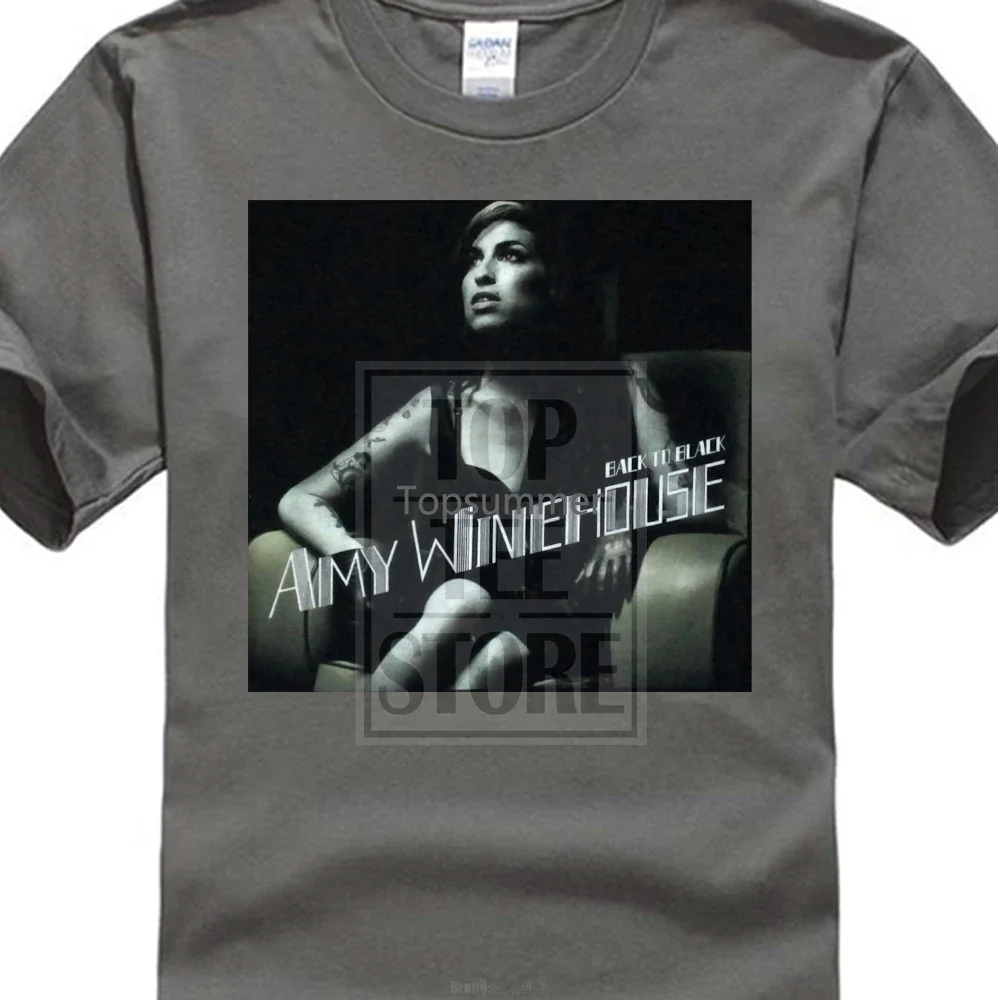 

Amy Winehouse Back To Black Black T Shirt New Official Adult Music Singer