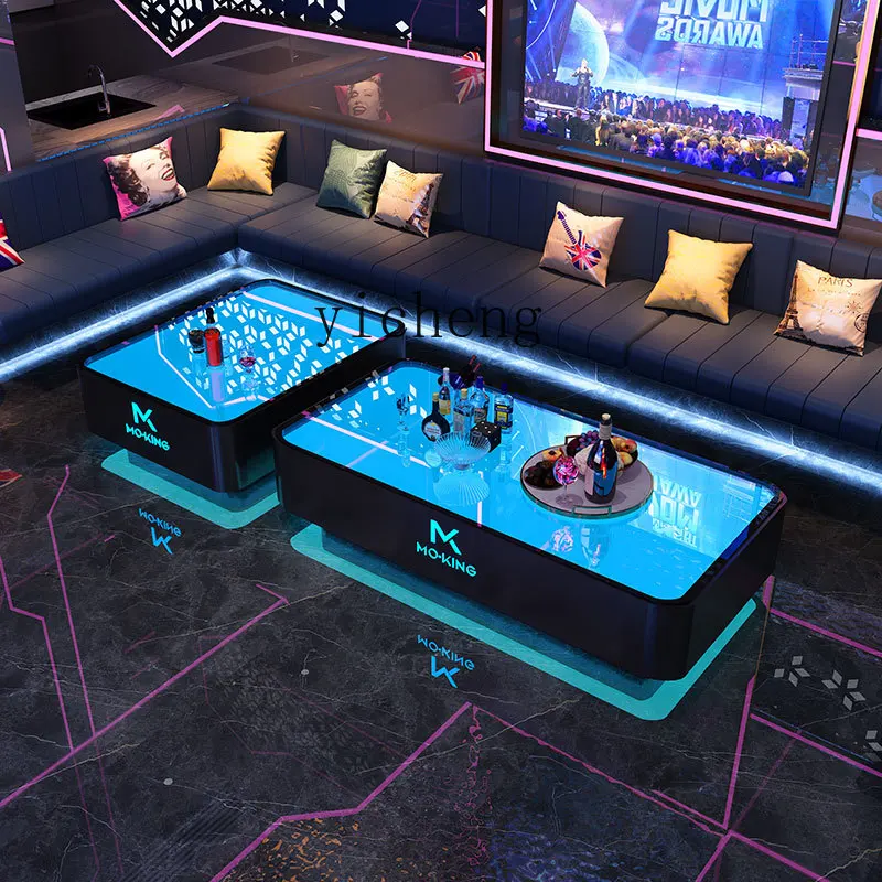 

LX Bar Luminous Coffee Table Booth Box Hall Mass-Produced Stainless Steel