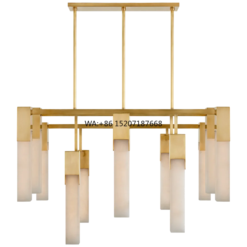 Alabaster Chandelier Copper Living Room Modern Nordic Bedroom Study Room Designer Creative Restaurant Brass Alabaster Chandelier