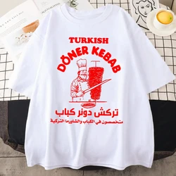 Doner Kebab T Shirt Funny Double Sided Graphic T-shirt Men Women 100% Cotton Oversized Short Sleeve T-Shirts Harajuku Streetwear