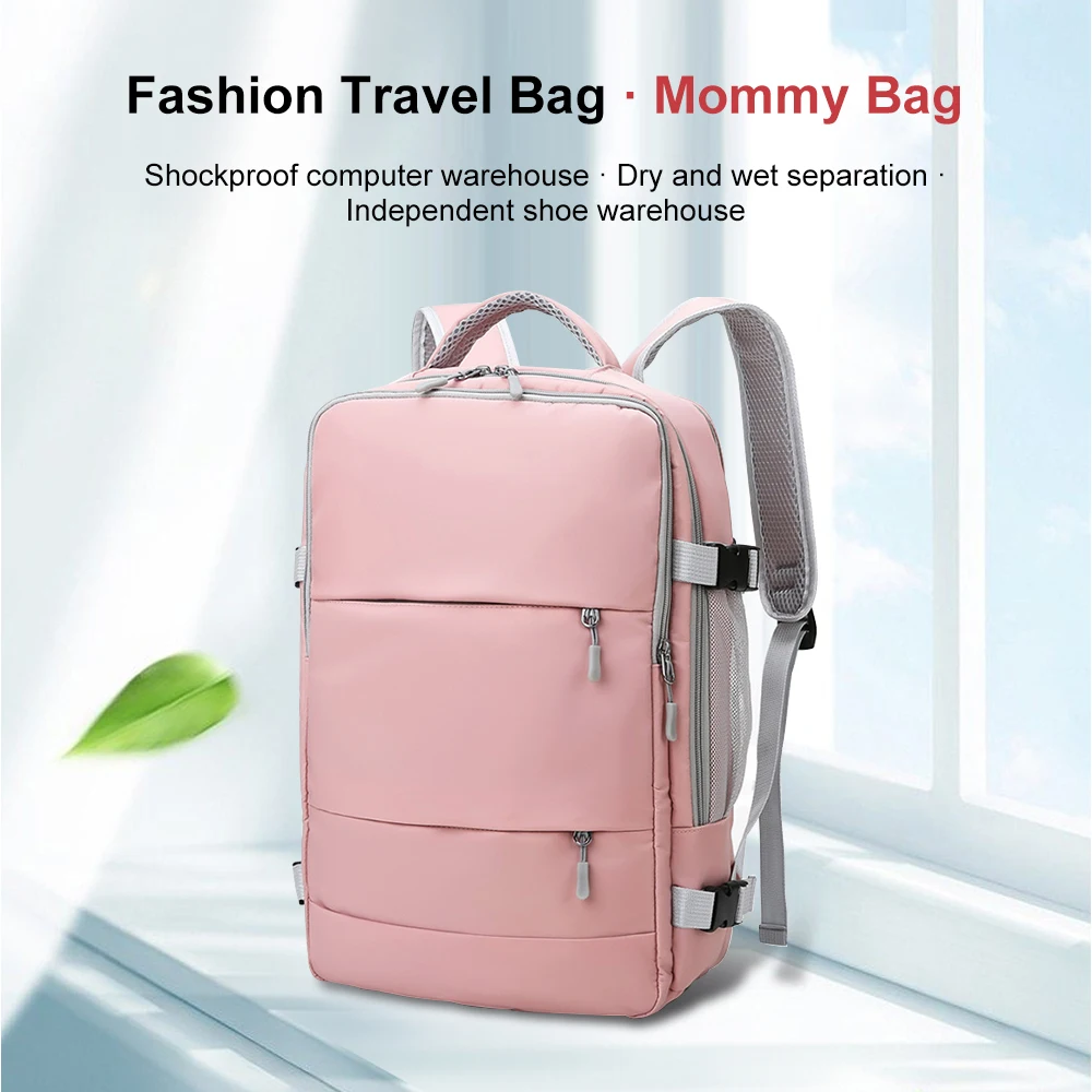 Multifunctional Travel Backpacks Waterproof Stylish Casual Daypack Bags With Luggage Strap and USB Charging Port Backpack