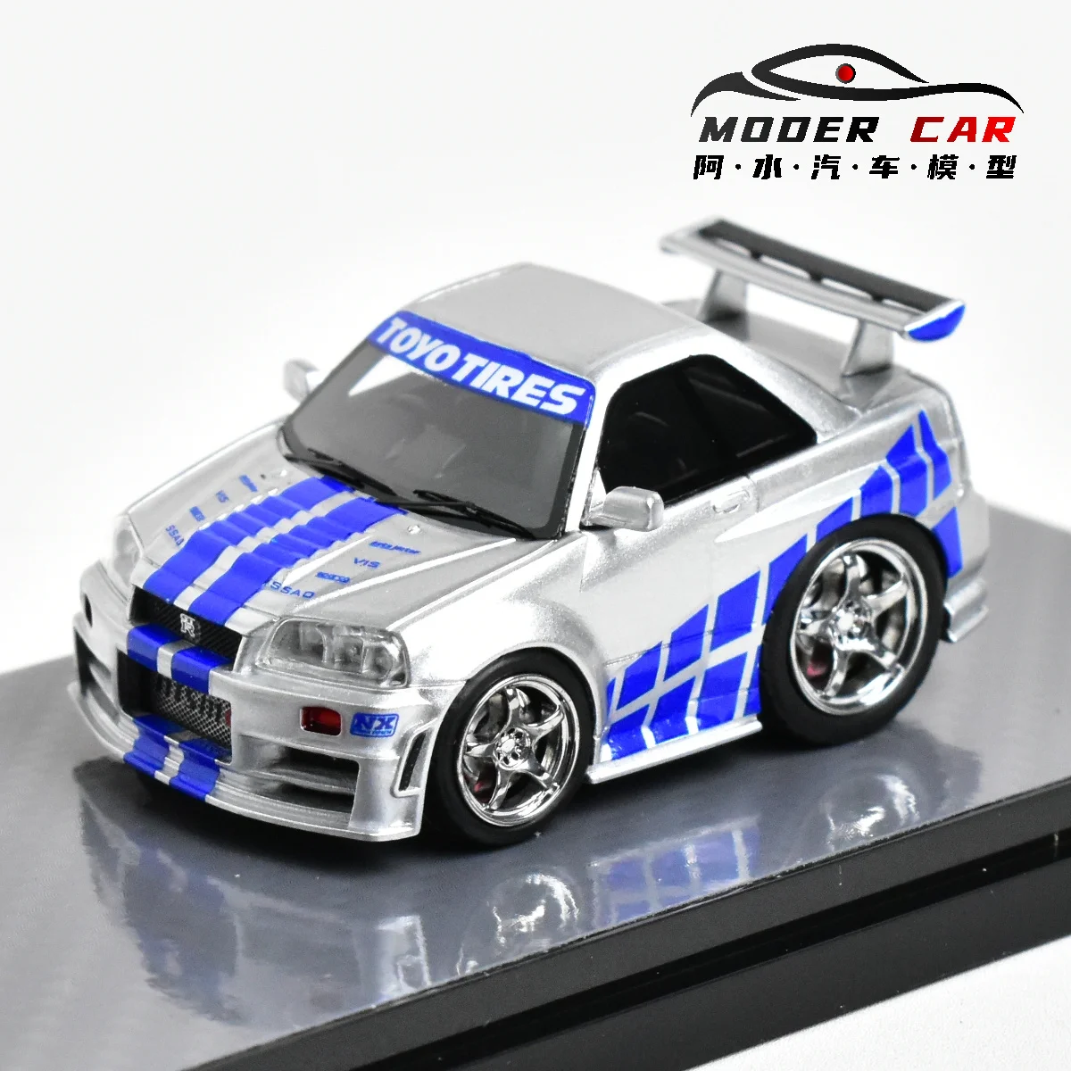 YM MODEL 1:64 R34 Z-TUNE Q Car Resin Diecast Model Car