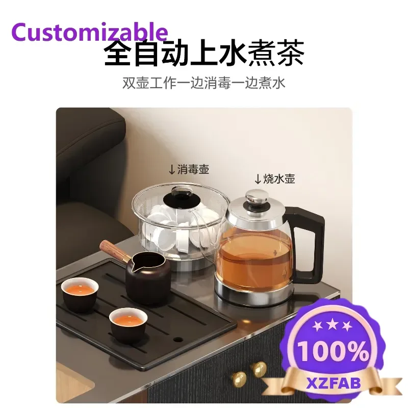 Factory Direct 2026 Mobile tea cabinet Kettle integrated sofa Side cabinet Household small tea table Coffee table Living room