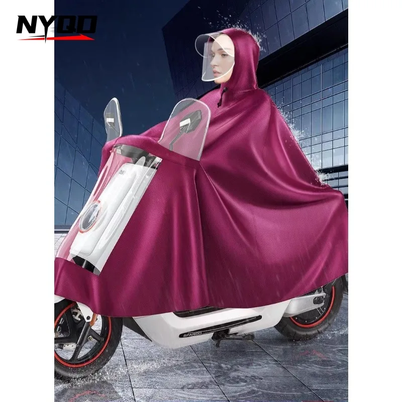 DoubleLayer Thickened Oversized DoubleSided Unisex HeavyRainproof Single Double Raincoat Rainponcho ElectricScooter Motorcycle
