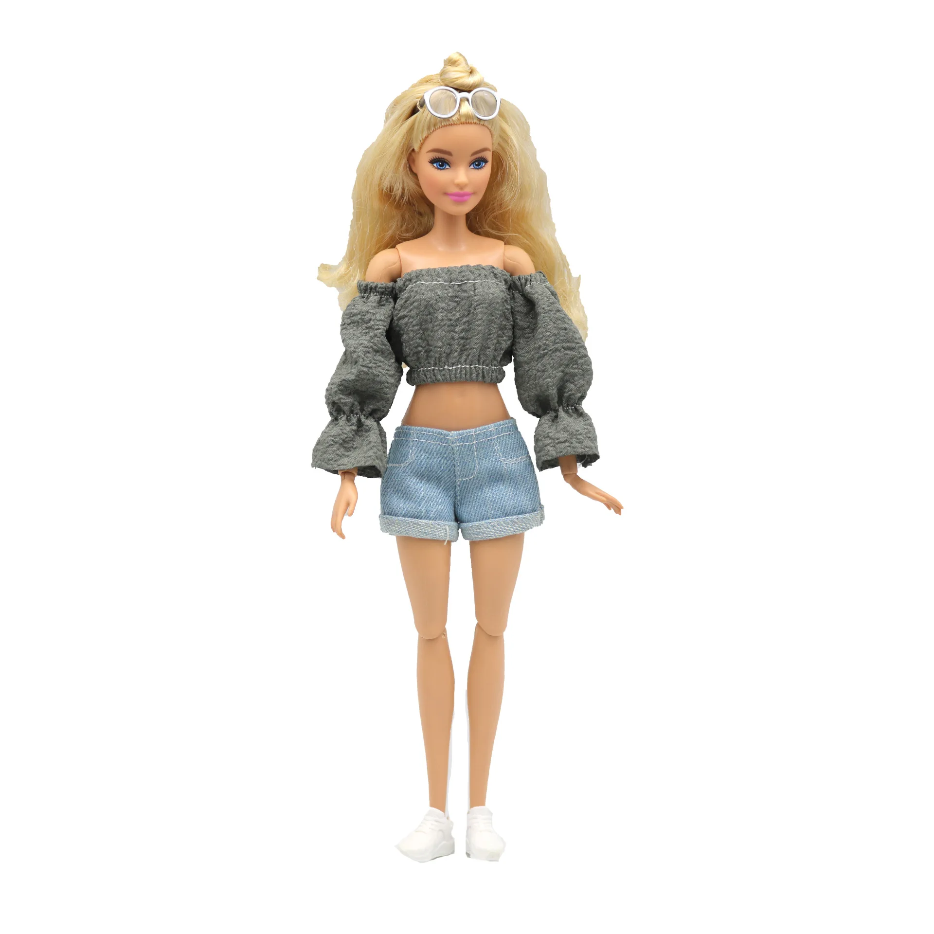 Outfits Clothes Top Pant Skirt For 30 Cm Princess Doll Clothing For 1/6 BJD Dolls House Girl Gift Doll Accessories Black