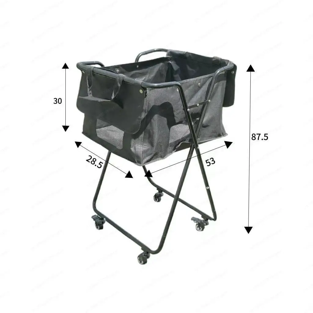 Portable Folding Storage Tennis Pickles Baseball Pickup Cart Ball Collector Large Capacity CarT