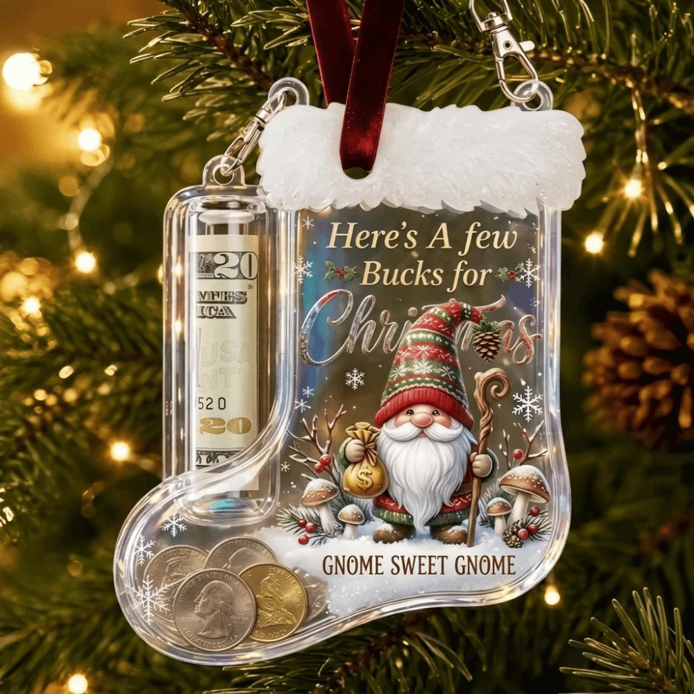 Creative Christmas Hanging Ornament Lightweight Durable Material Cash Money Holder Funny Design Easy to Hang
