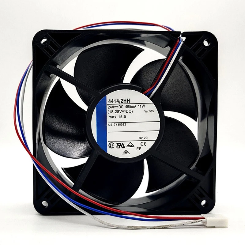 S+    3-wire Cooling Fan 120*120*38mm 4414/2HH 24V 465mA 11W