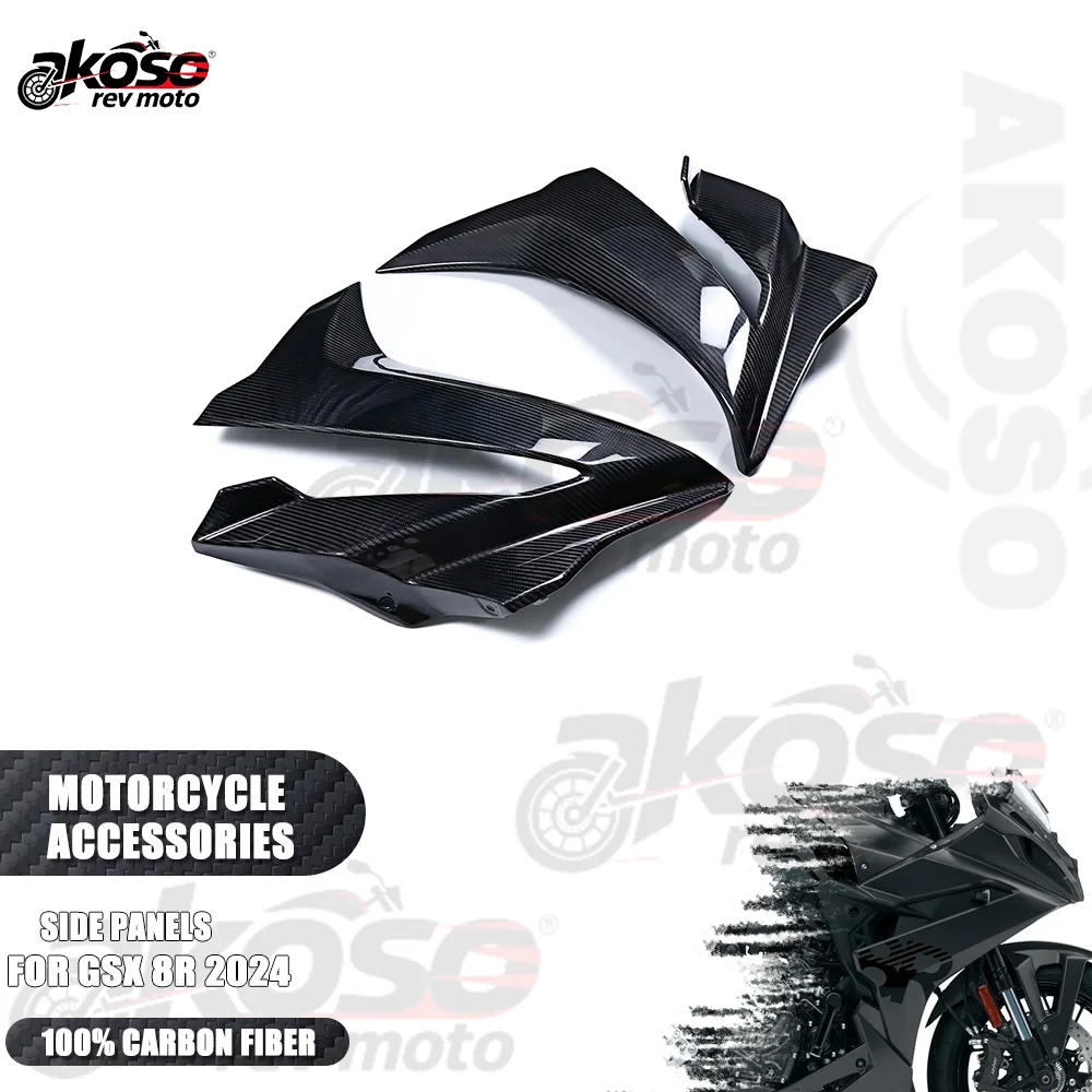 

Pure 3K Carbon Fiber Side Panels Big Bag Board Fairing Kits Accessories Moto Parts For Suzuki GSX 8R 2024 Motorcycles Supplies