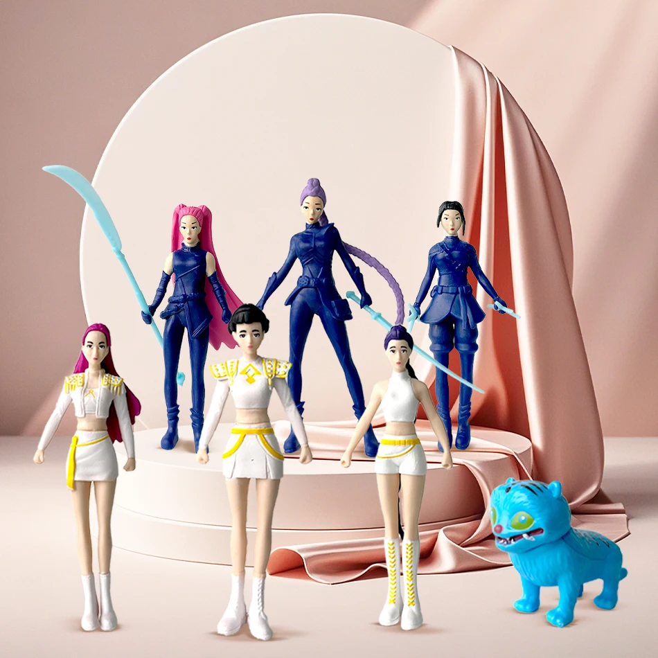 アニメ Kpop デーモンハンターズ アクションフィギュア おもちゃ デルピーズ タイガー ラニメウミ ミラ ゾイ サッシー フィギュア ドール ファン向け クリスマスギフト