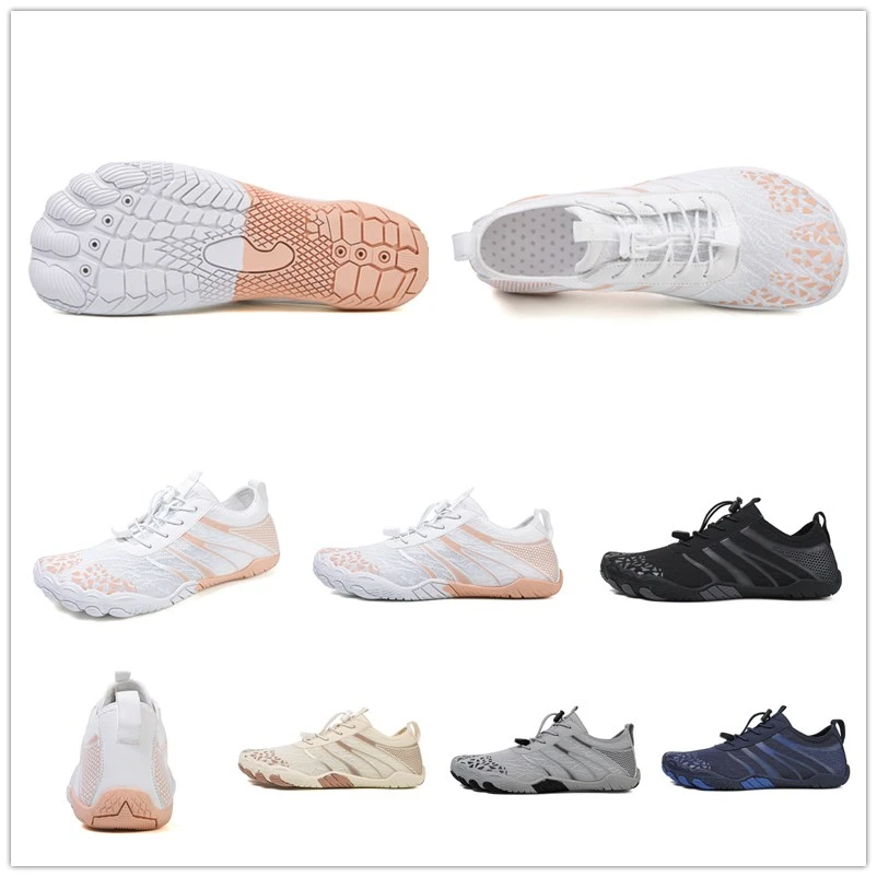 Men Women Aqua Shoes Quick Dry Five Finger Barefoot New Outdoor Upstream Wading Swimming Water Shoes Summer Beach Sneakers 2025